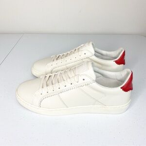 Scotch & Soda Plakka Leather Sneaker White Size 8.5